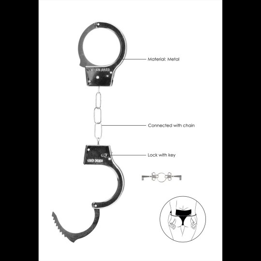 METAL BEGINNER'S HANDCUFFS SILVER