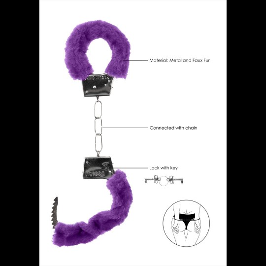 BEGINNER'S FURRY HANDCUFFS PURPLE