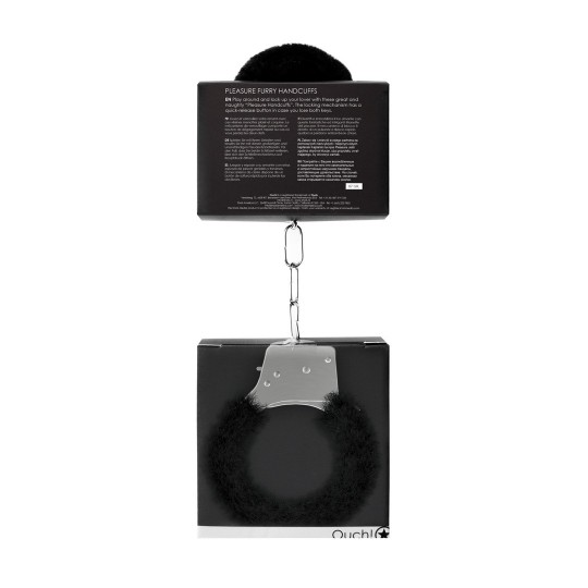 PLEASURE FURRY HANDCUFFS BLACK