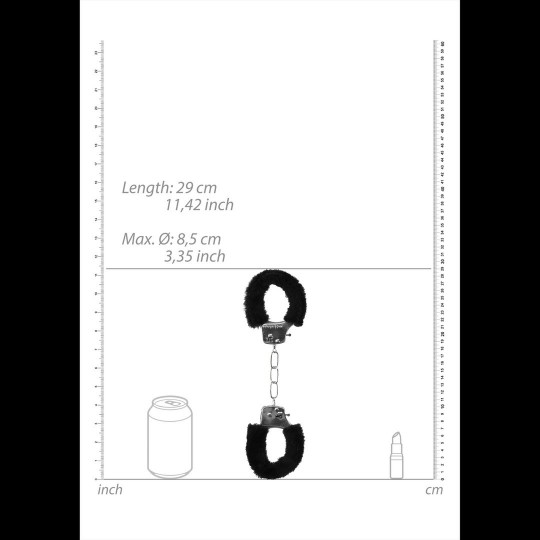 PLEASURE FURRY HANDCUFFS BLACK