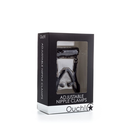 OUCH! ADJUSTABLE NIPPLE CLAMPS BLACK