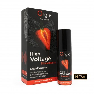 GEL VIBRANTE AL GUSTO DI FRAGOLA HIGH VOLTAGE 15ML ORGIE