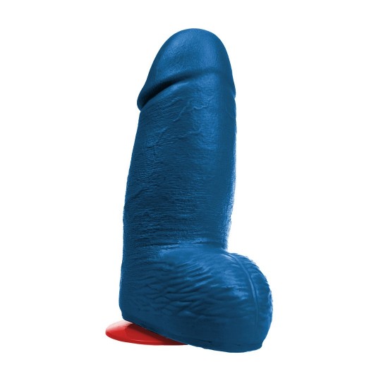 DAGR XL - REALISTIC THICK DILDO WITH BALLS - 8.3 / 21 CM - BLUE