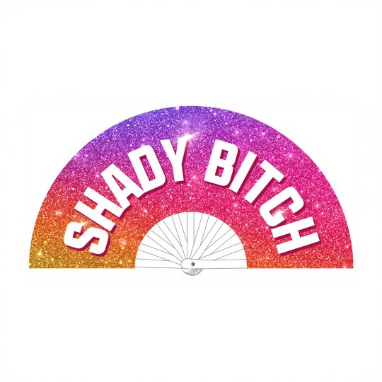 SHADY BITCH - FAN - 64 CM - MULTICOLOR