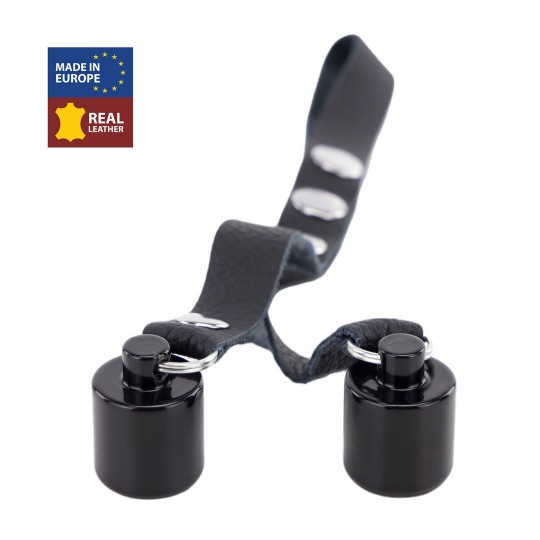 LEATHER BALLSTRETCHER WEIGHTS 2 X 50 GR - BLACK
