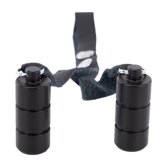 LEATHER BALLSTRETCHER WEIGHTS 2 X 100 GR - BLACK