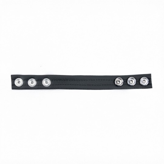 ADJUSTABLE LEATHER COCKRING - BLACK