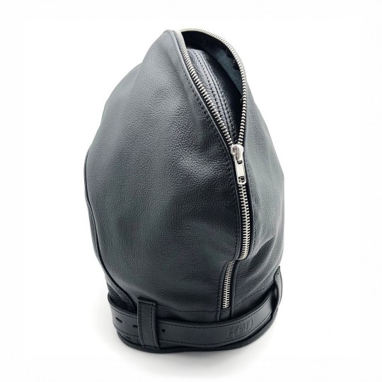 SENSORIAL LEATHER BALACLAVA - BLACK