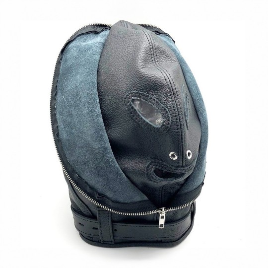 SENSORIAL LEATHER BALACLAVA - BLACK