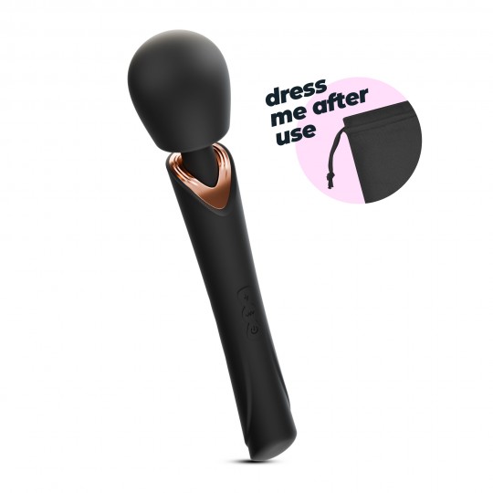 HOLLY MASSAJADOR VARINHA RECARREGÁVEL PRETO CRUSHIOUS