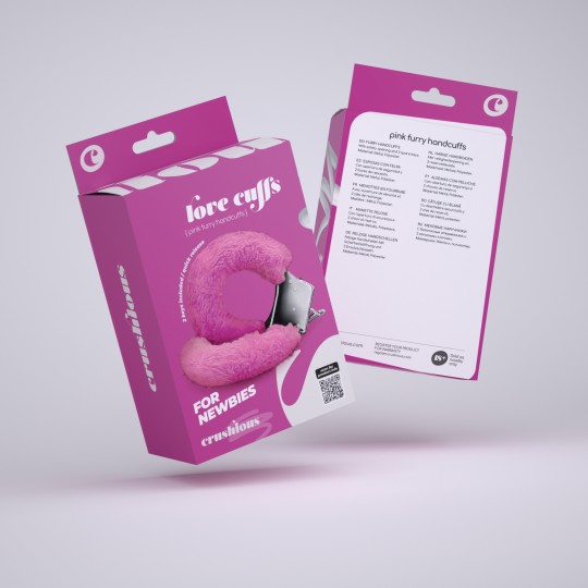 LOVE CUFFS FURRY HANDCUFFS CRUSHIOUS PINK