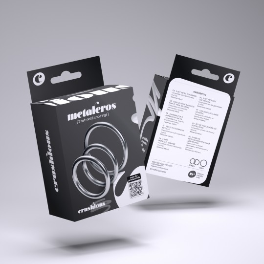 METALEROS CONJUNTO DE 3 ANILLOS PARA EL PENE DE METAL CRUSHIOUS