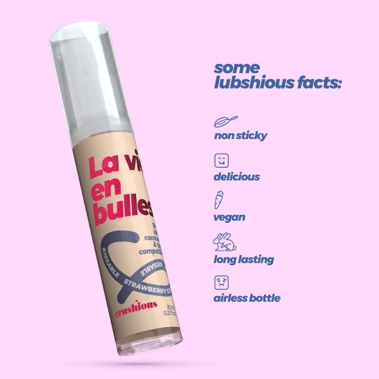 GELÉE LUBRIFIANTE STEAL MY KISSES AU ARÔME DE FRAISE ET CHAMPAGNE CRUSHIOUS 10ML