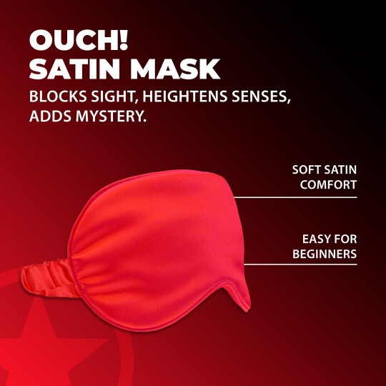MASQUE DE NUIT EN CETIM ROUGE OUCH!