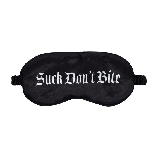 VERKAUFSSCHLEIFE SUCK DON’T BITE PRINTED SATIN SCHWARZ OUCH!