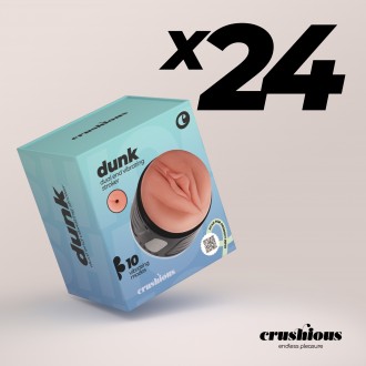 CONFEZIONE DA 24 MASTURBATOR CON DOPPIA ENTRATA E VIBRAZIONE DUNK CRUSHIOUS