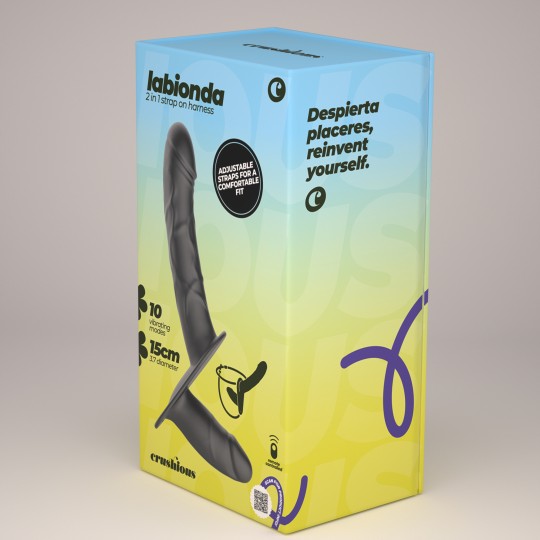 LABIONDA STRAP ON DOPPIO CON COMANDO CRUSHIOUS