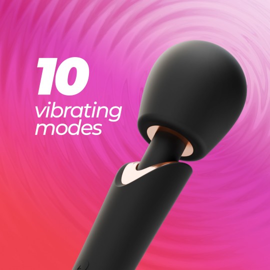 CRUSHIOUS HOLLY RECHARGEABLE WAND MASSAGER BLACK