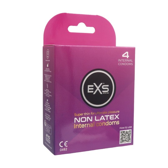 EXS NON-LATEX INTERNAL CONDOMS - 4 PIECES