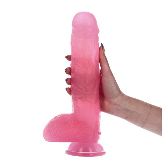 BRUTO TRANSPARENT PINK DILDO