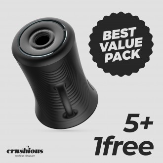 5ER-PACK + 1 GRATIS ULTRA-LEISTUNGSSTARKER MASTURBATOR VOYAGE CRUSHIOUS