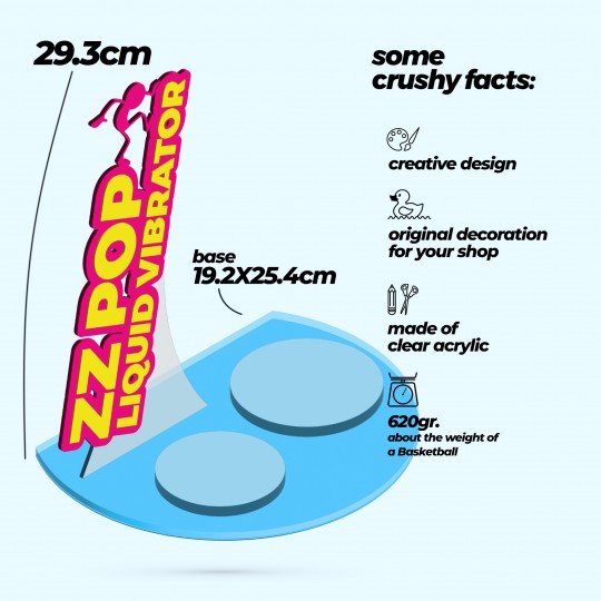 ESPOSITORE PER VIBRATORE A LIQUIDO ZZ POP CRUSHIOUS
