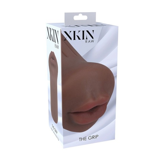 RAW - THE GRIP - TPE SMALL MASTURBATOR - 137G - BROWN