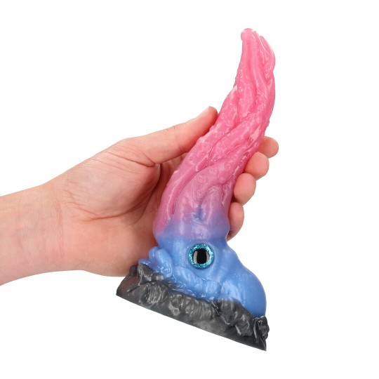 MONSTER-DILDO AUS SILIKON KRAKEN'S LICK BLAU/ROT OUCH!