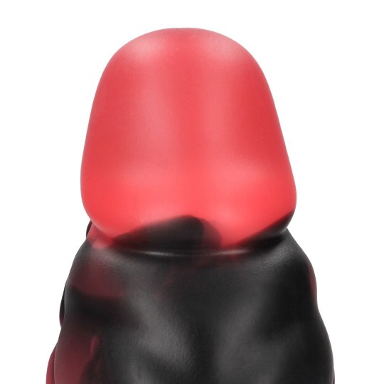 INFERNAL DEMON - SILICONE DILDO - RED/BLACK