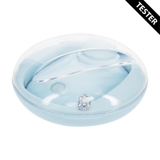 DREAMSICLE - COMPACT AIRTAP VIBRATOR WITH TWO HEAD ATTACHMENTS - BLUE - TESTER