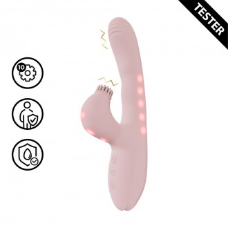 ANDRIA - G-SPOT VIBRATING AND TAP CLIT STIMULATOR WITH LED - PINK - TESTER