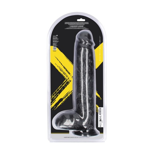 REALISTIC GIANT - REALISTIC DILDO - 32 CM - BLACK