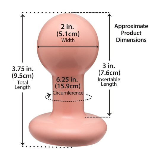 THE CLASSIC - ROUND BUTT PLUG - SMALL - CREAM