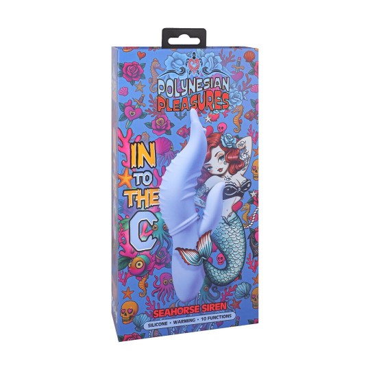 INTO THE C - SEAHORSE SIREN - WARMING WAVED RABBIT VIBRATOR - MAUI BLUE