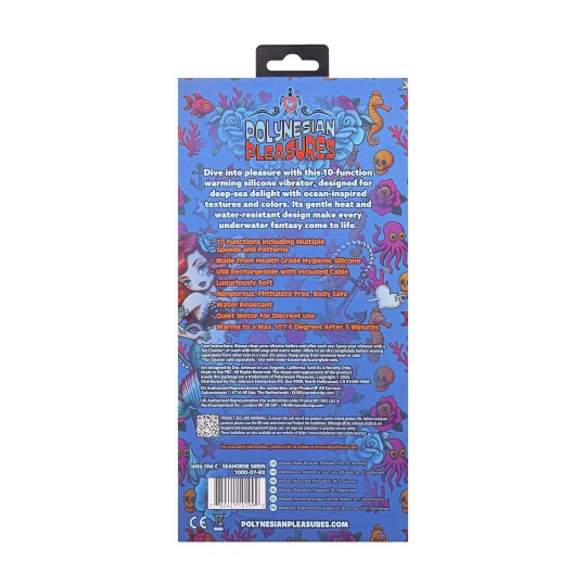 INTO THE C - SEAHORSE SIREN - WARMING WAVED RABBIT VIBRATOR - MAUI BLUE