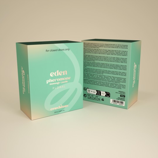 PACK 5 + 1 GRATUITO VELA DE MASAJE EDEN CON FEROMONAS Y AROMA FLORAL 20ML CRUSHIOUS