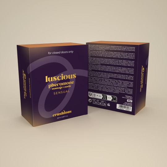 5ER-PACK + 1 GRATIS MASSAGEKERZE LUSCIOUS MIT PHEROMONEN UND SINNLICHE AROMEN 20ML CRUSHIOUS