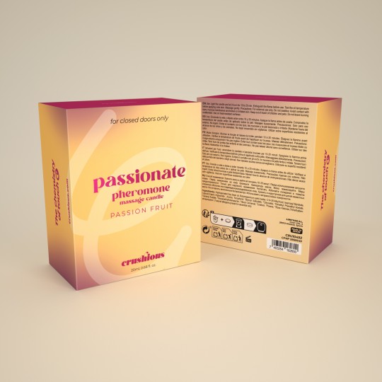 PACK 5 + 1 FREE CRUSHIOUS PASSIONATE MASSAGE CANDLE WITH PHEROMONES AND PASSION FRUIT SCENT 20ML
