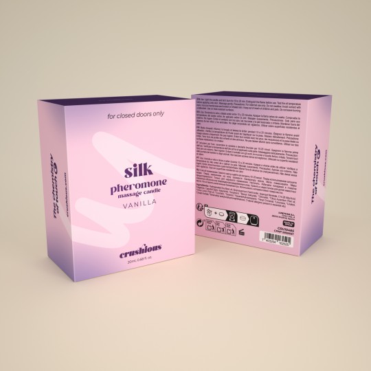 PACK 5 + 1 GRATUITO VELA DE MASAJE SILK CON FEROMONAS Y AROMA A VAINILLA 20 ML CRUSHIOUS