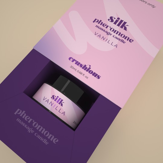 SILK-MASSAGEKERZE MIT PHEROMONEN UND VANILLE-DUFT 20 ML CRUSHIOUS