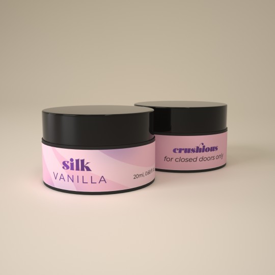 VELA DE MASSAGEM SILK COM FEROMONAS E AROMA A BAUNILHA 20ML CRUSHIOUS