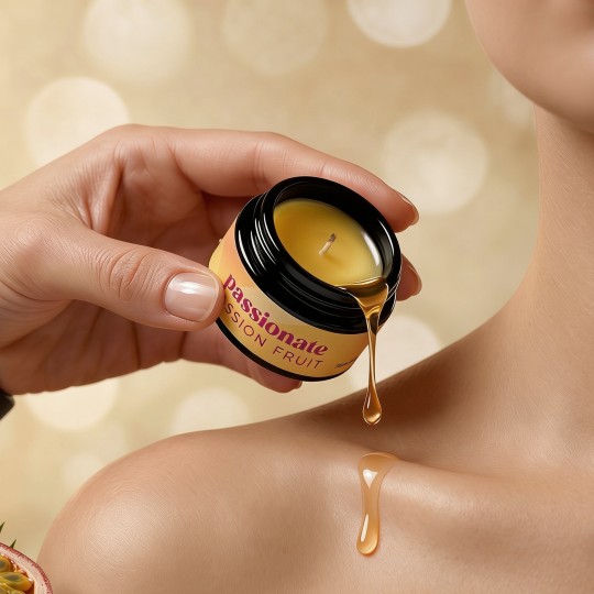 PASSIONATE-MASSAGEKERZE MIT PHEROMONEN UND PASSIONSFRUCHT-DUFT 20 ML CRUSHIOUS
