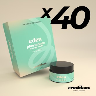 УПАКОВКА ИЗ 40 ШТ. МАССАЖНАЯ СВЕЧА EDEN С ФЕРОМОНАМИ И ЦВЕТОЧНЫМ АРОМАТОМ 20ML CRUSHIOUS