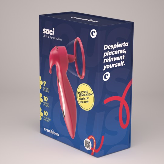 SACI ESTIMULADOR DE CLÍTORIS Y PEZONES CON SUCCIÓN CRUSHIOUS