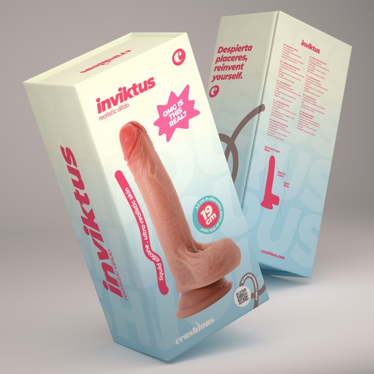 DILDO INVITIKTUS 7 IN SILICONE LIQUIDO CRUSHIOUS COLOR CARNE