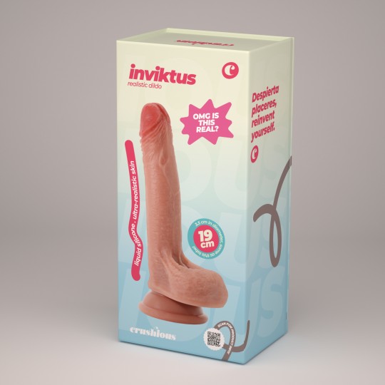 INVIKTUS 7 GODE EN SILICONE LIQUIDE COULEUR CHAIR CRUSHIOUS