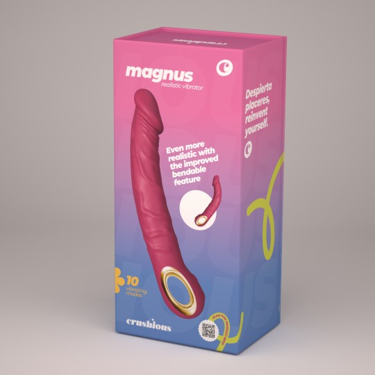 ГИБКИЙ ВИБРАТОР CRUSHIOUS MAGNUS BEND РОЗОВЫЙ