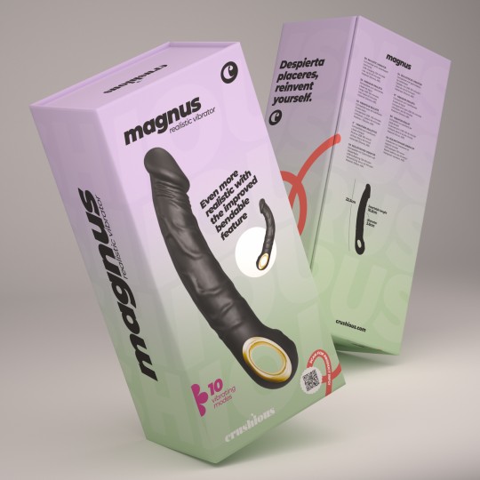 CRUSHIOUS MAGNUS BEND FLEXIBLE VIBRATOR BLACK