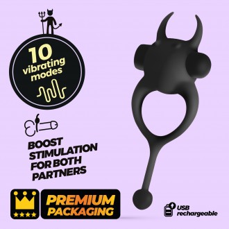 CRUSHIOUS DAEMON VIBRATING COCKRING BLACK
