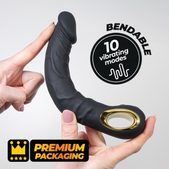 VIBRADOR FLEXIBLE MAGNUS BEND NEGRO CRUSHIOUS